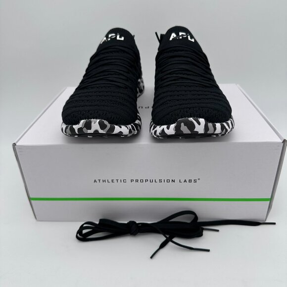 APL Women's TechLoom Wave Slip On Runner Sneaker, Size 9, Black/White/Leopard - Picture 6 of 14